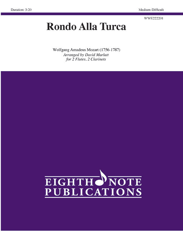 木管譜面 RONDO ALLA TURCA - 2 FLUTES, 2 CLARINETS [SHT-WW-131897]
