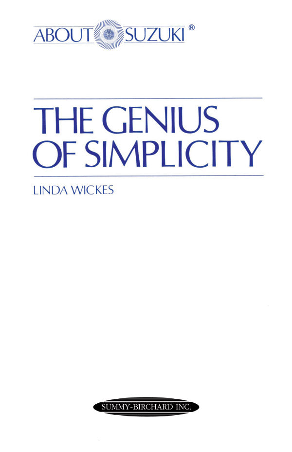 書籍 GENIUS OF SIMPLICITY, THE [BOOK-89057]