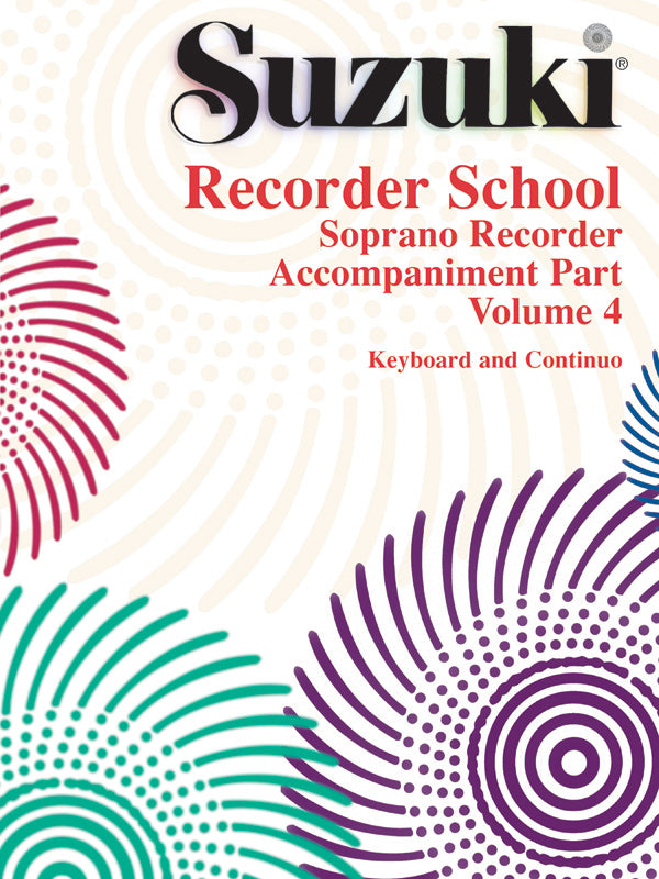 楽譜書籍・教則本 SUZUKI RECORDER SCHOOL ( SOPRANO RECORDER ) ACCOMPANIMENT, VOLUME 4 [BOOKM-89641]