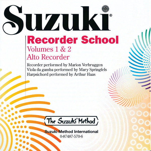 CD SUZUKI RECORDER SCHOOL ( ALTO RECORDER ) CD, VOLUME 1 & 2 [CD-89644]
