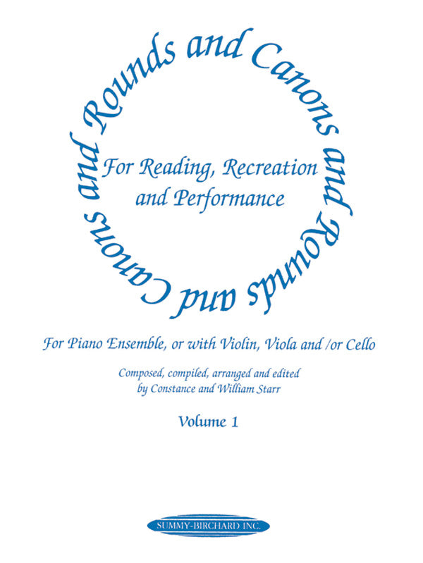 楽譜書籍・教則本 ROUNDS AND CANONS FOR READING, RECREATION AND PERFORMANCE, PIANO ENSEMBLE, VOLUME 1 [BOOKM-92213]