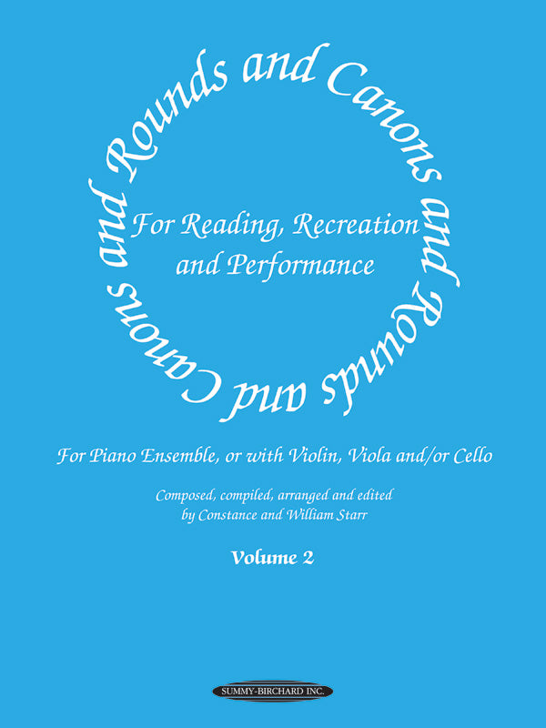 楽譜書籍・教則本 ROUNDS AND CANONS FOR READING, RECREATION AND PERFORMANCE, PIANO ENSEMBLE, VOLUME 2 [BOOKM-92214]