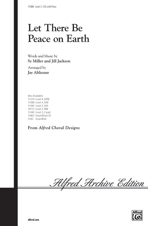 合唱 パート譜 LET THERE BE PEACE ON EARTH ( VOICING : SSA ) [SHT-CHO-PART-54531]