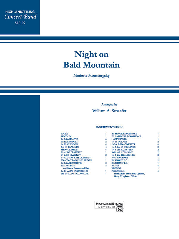 吹奏楽 譜面セット NIGHT ON BALD MOUNTAIN はげ山の一夜 ナイト・オン・ボールド・マウンテン [SHT-CBD-43993]