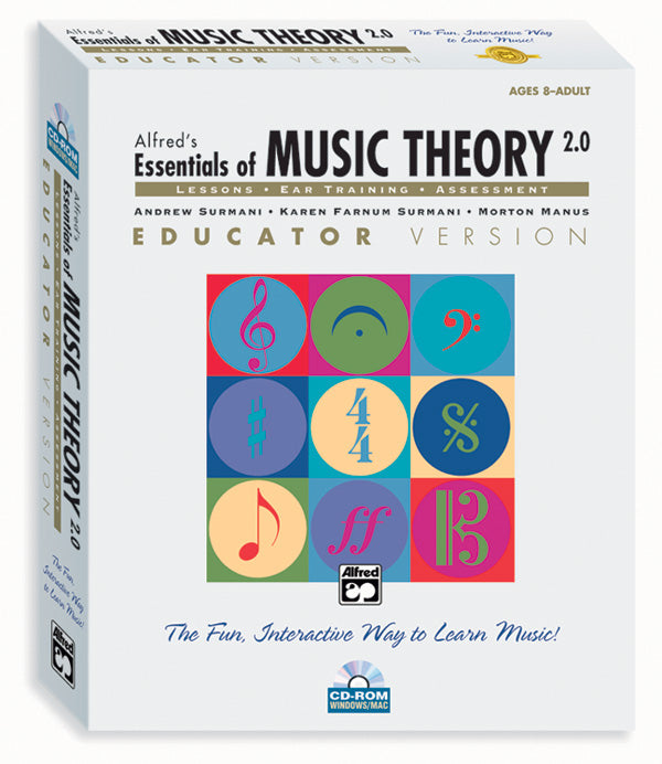書籍 ALFRED'S ESSENTIALS OF MUSIC THEORY: SOFTWARE, VERSION 2.0 CD-ROM EDUCATOR VERSION, VOLUMES 2 & 3 [BOOK-88583]