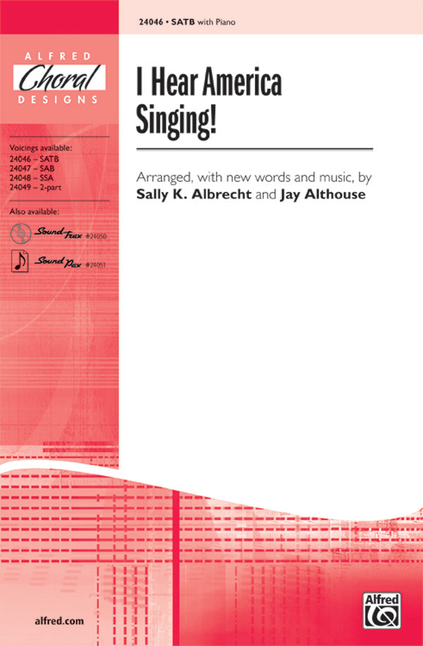 合唱 パート譜 I HEAR AMERICA SINGING! ( VOICING : SATB ) [SHT-CHO-PART-57125]