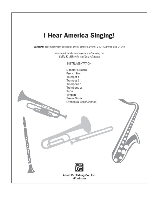 合唱 パート譜 I HEAR AMERICA SINGING! - FR. HORN, 2 TPT., 2 TBN., TUBA, TIMP., SNARE, BELLS / CHIMES [SHT-CHO-PART-57130]