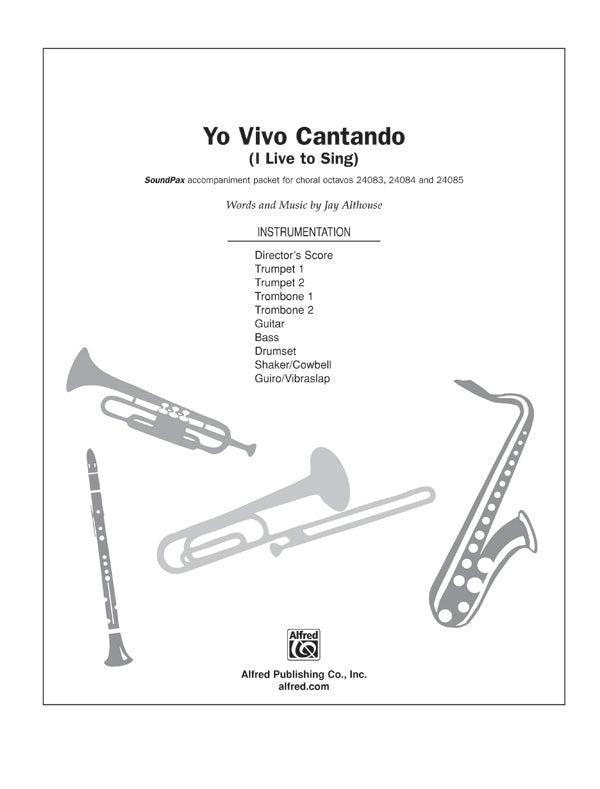 合唱 パート譜 YO VIVO CANTANDO ( I LIVE TO SING ) - 2 TPT., 2 TBN., RHY., 2 PERC. [SHT-CHO-PART-57163]