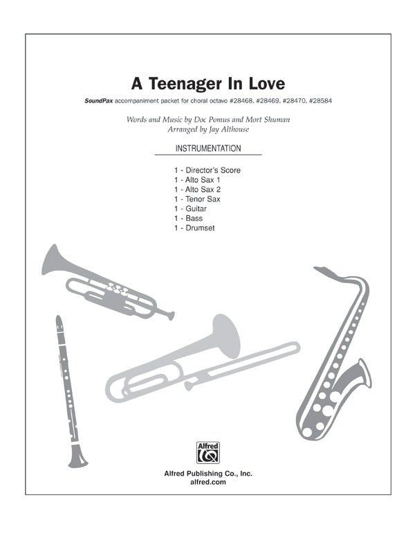 合唱 パート譜 TEENAGER IN LOVE, A - SOUNDPAX [SHT-CHO-PART-58119]