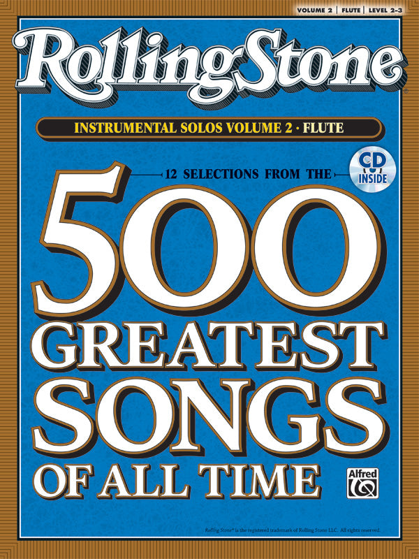 楽譜書籍・教則本 SELECTIONS FROM "ROLLING STONE" MAGAZINE'S 500 GREATEST SONGS OF ALL TIME: INSTRUMENTAL SOLOS, VOLUME 2 - FLUTE [BOOKM-53751]