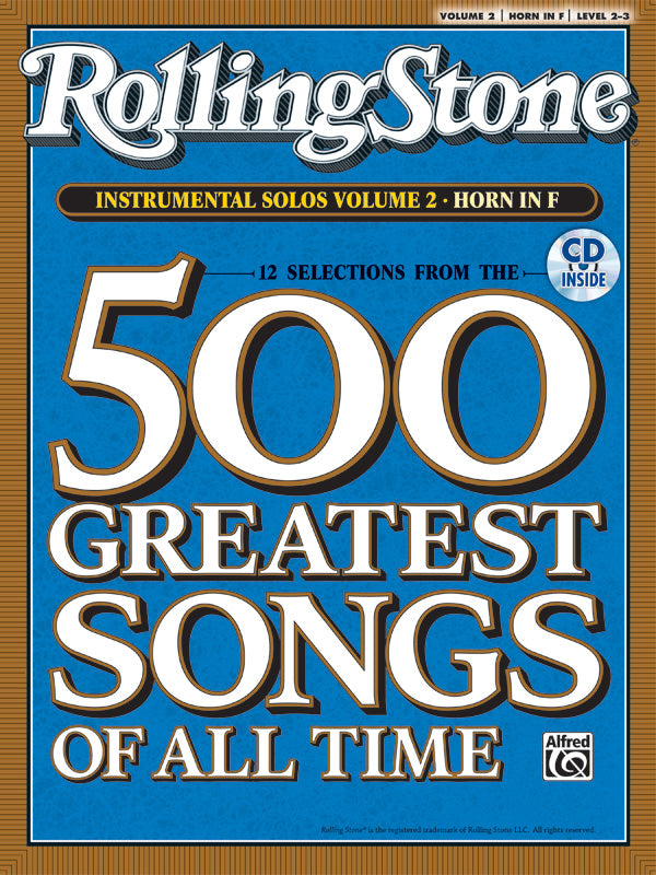 楽譜書籍・教則本 SELECTIONS FROM "ROLLING STONE" MAGAZINE'S 500 GREATEST SONGS OF ALL TIME: INSTRUMENTAL SOLOS, VOLUME 2 - HORN IN F [BOOKM-53756]