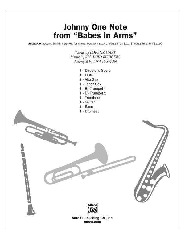 合唱 パート譜 JOHNNY ONE NOTE ( FROM THE MUSICAL "BABES IN ARMS" ) - SOUNDPAX ジョニー・ワン・ノート [SHT-CHO-PART-58913]