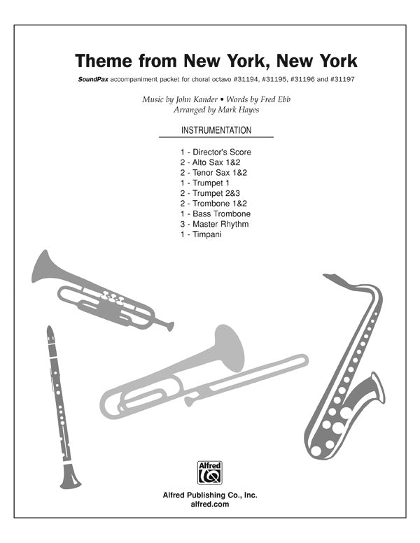 合唱 パート譜 THEME FROM "NEW YORK, NEW YORK" - SOUNDPAX [SHT-CHO-PART-58946]