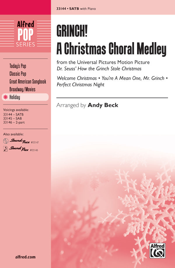 合唱 パート譜 GRINCH! A CHRISTMAS CHORAL MEDLEY ( FROM THE MOTION PICTURE "DR. SEUSS' HOW THE GRINCH STOLE CHRISTMAS" ) ( VOICING : SATB ) [SHT-CHO-PART-59390]