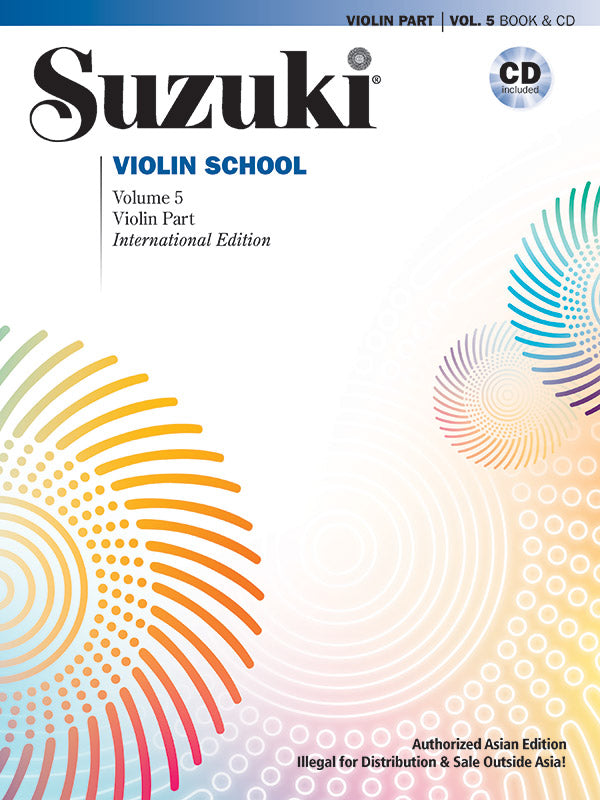 ストリング譜面 SUZUKI VIOLIN SCHOOL VIOLIN PART & CD, VOLUME 5 ( ASIAN EDITION ) [SHT-STR-76855]