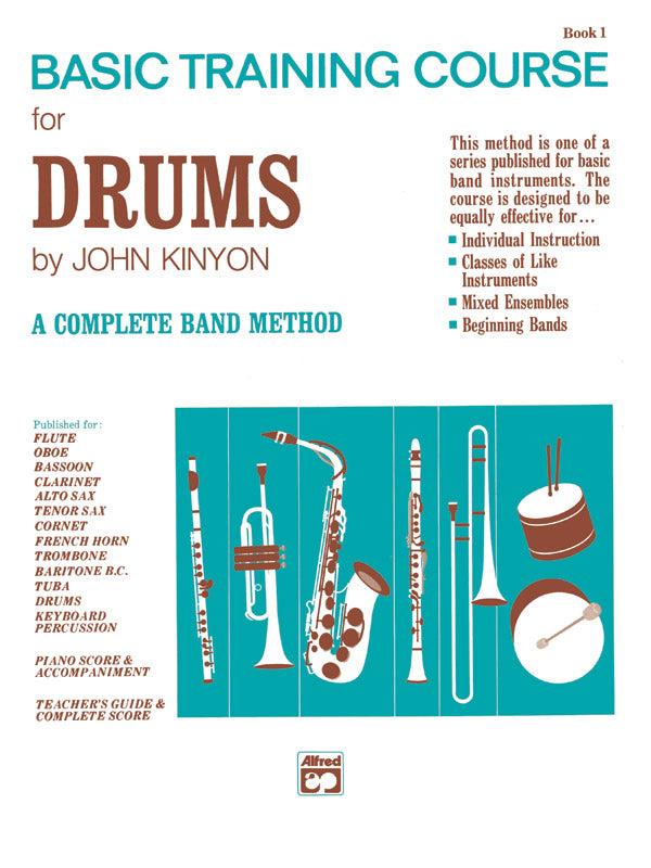 吹奏楽 パート譜 JOHN KINYON'S BASIC TRAINING COURSE, BOOK 1 - DRUMS [SHT-CBD-PART-78270]