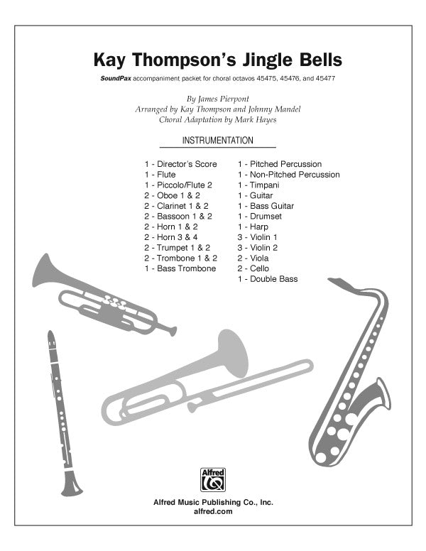 合唱 パート譜 KAY THOMPSON'S JINGLE BELLS - SOUNDPAX [SHT-CHO-PART-105506]