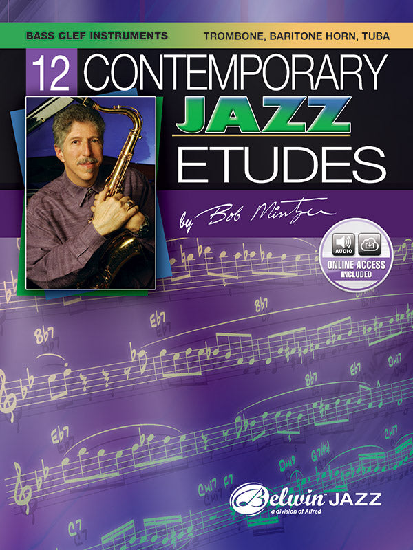 楽譜書籍・教則本 12 CONTEMPORARY JAZZ ETUDES - BASS-CLEF INSTRUMENTS BOOK & CD １２のコンテンポラリー・ジャズ・エチュード 低音部記号用 ＣＤ付き [BOOKM-37281]