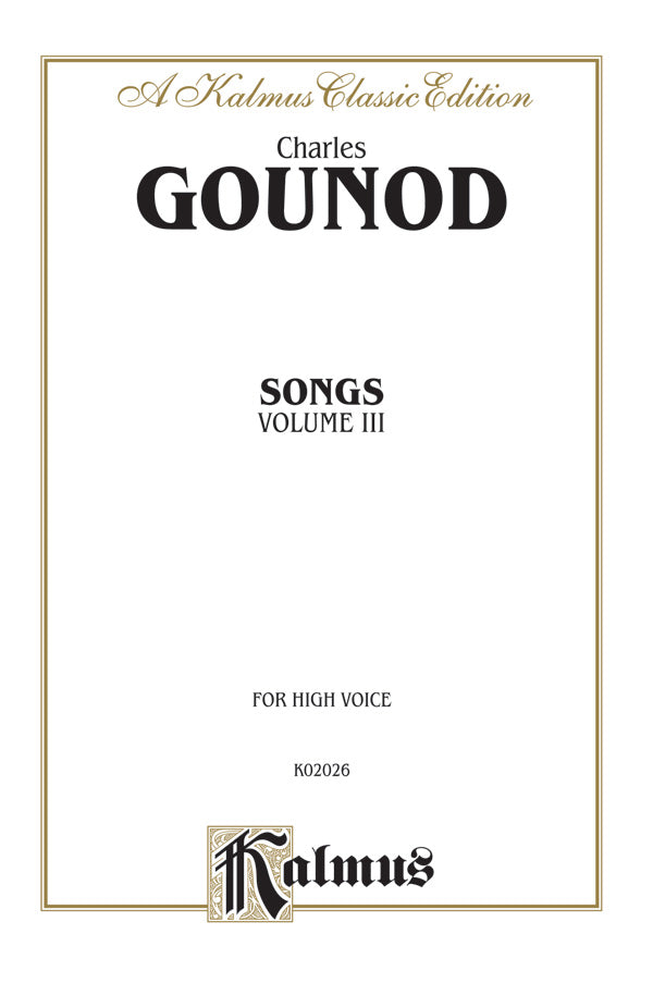 楽譜書籍・教則本 SONGS, VOLUME III ( VOICING : HIGH VOICE ) [BOOKM-64523]