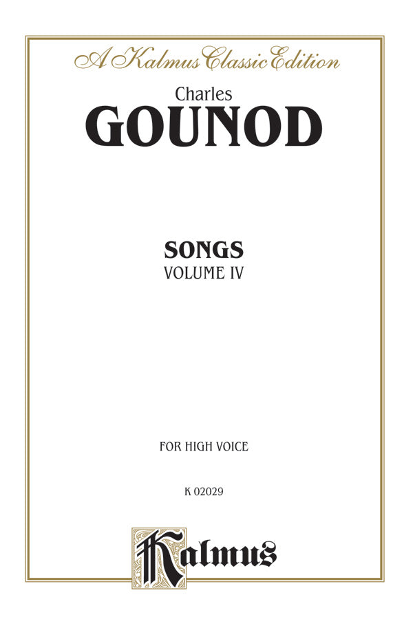 楽譜書籍・教則本 SONGS, VOLUME IV ( VOICING : HIGH VOICE ) [BOOKM-64524]