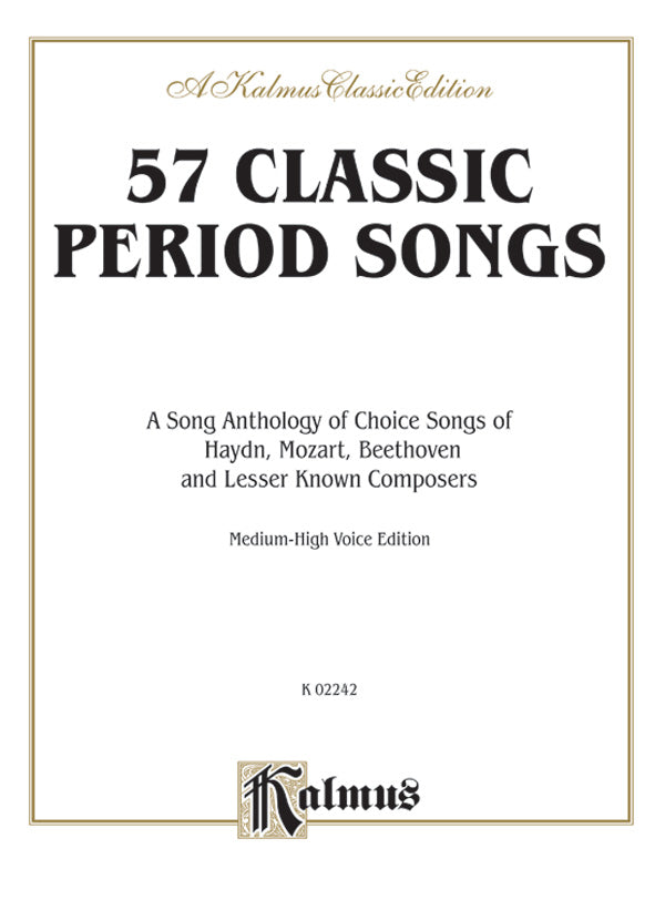 楽譜書籍・教則本 57 CLASSIC PERIOD SONGS ( VOICING : MEDIUM HIGH VOICE ) [BOOKM-64547]