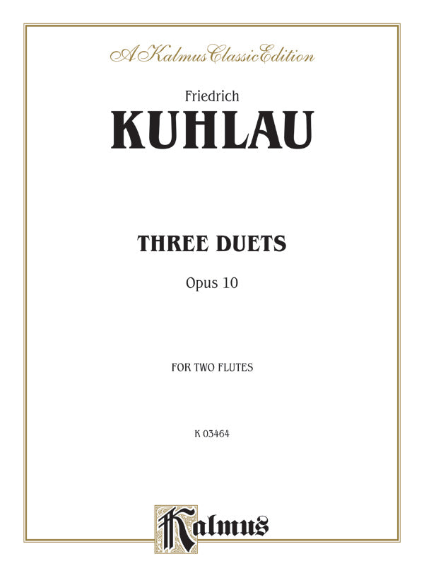 フルート譜面 THREE DUETS FOR TWO FLUTES, OP. 10 [SHT-FLT-80805]