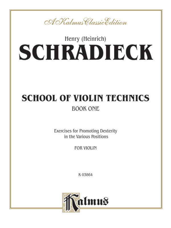 楽譜書籍・教則本 SCHOOL OF VIOLIN TECHNICS [BOOKM-89304]