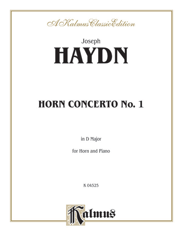 フレンチホルン譜面 HORN CONCERTO NO. 1 IN D MAJOR ( ORCH. ) [SHT-FRH-79472]