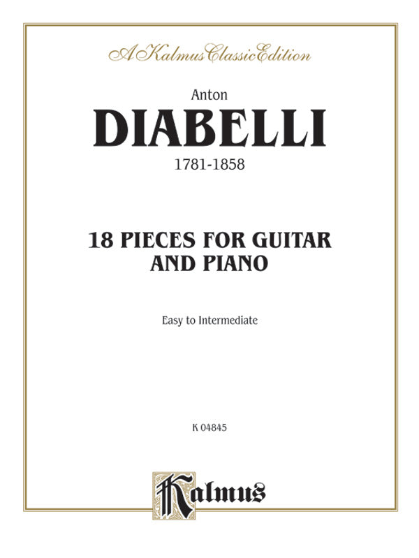ギター譜面 18 PIECES FOR GUITAR AND PIANO [SHT-GUIT-91541]