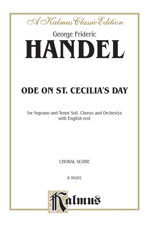 合唱 パート譜 ODE TO ST. CECILIA ( VOICING : SATB WITH ST SOLI ) [SHT-CHO-PART-89996]