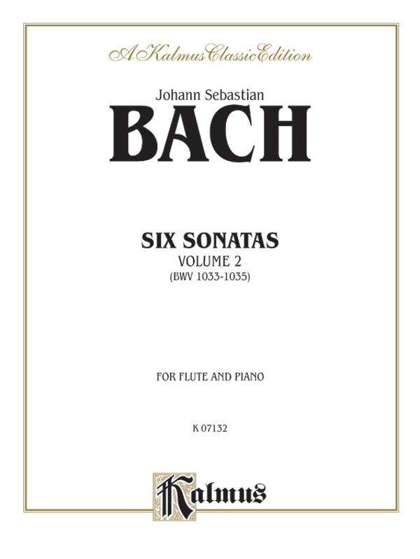 楽譜書籍・教則本 SIX SONATAS, VOLUME II ( BWV 1033-1035 ) [BOOKM-80829]