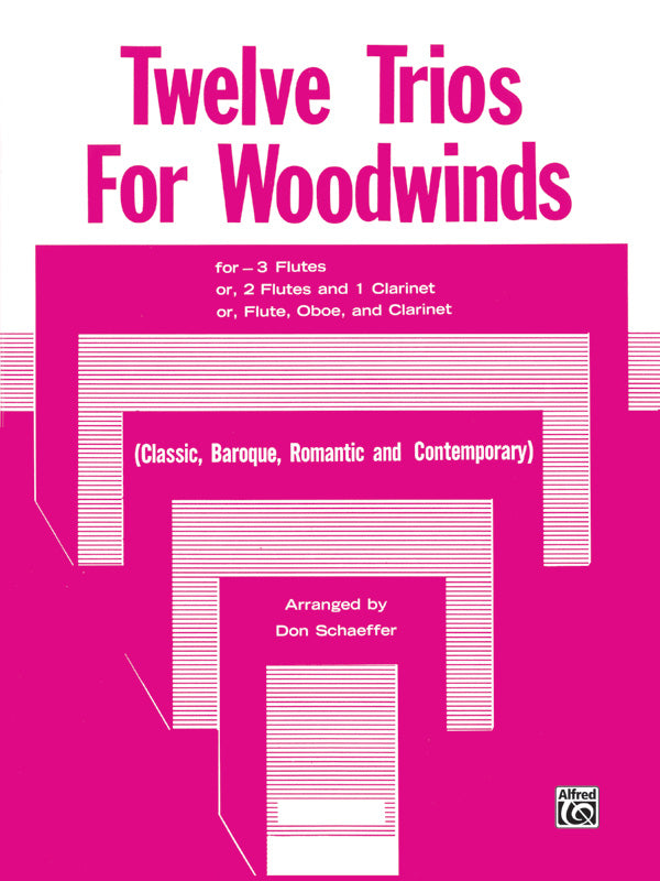 木管譜面 TWELVE TRIOS FOR WOODWINDS - 3 FL OR FL, OB, BSN [SHT-WW-81698]