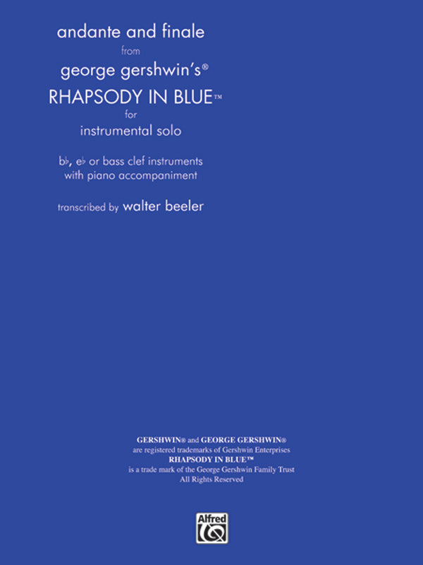 クラリネット譜面 "RHAPSODY IN BLUE," ANDANTE AND FINALE FROM [SHT-CLA-80450]