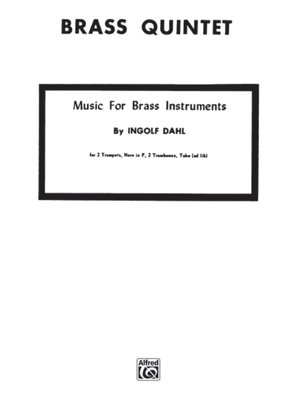 金管譜面 MUSIC FOR BRASS INSTRUMENTS - 2 TRUMPETS, HORN, TROMBONE & TUBA [SHT-BRA-63174]