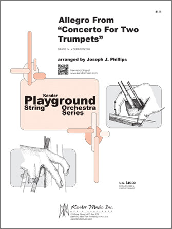弦楽合奏 譜面セット ALLEGRO FROM CONCERTO FOR TWO TRUMPETS アレグロ・フロム・コンチェルト・フォー・ツー・トランペッツ [SHT-STO-34204]