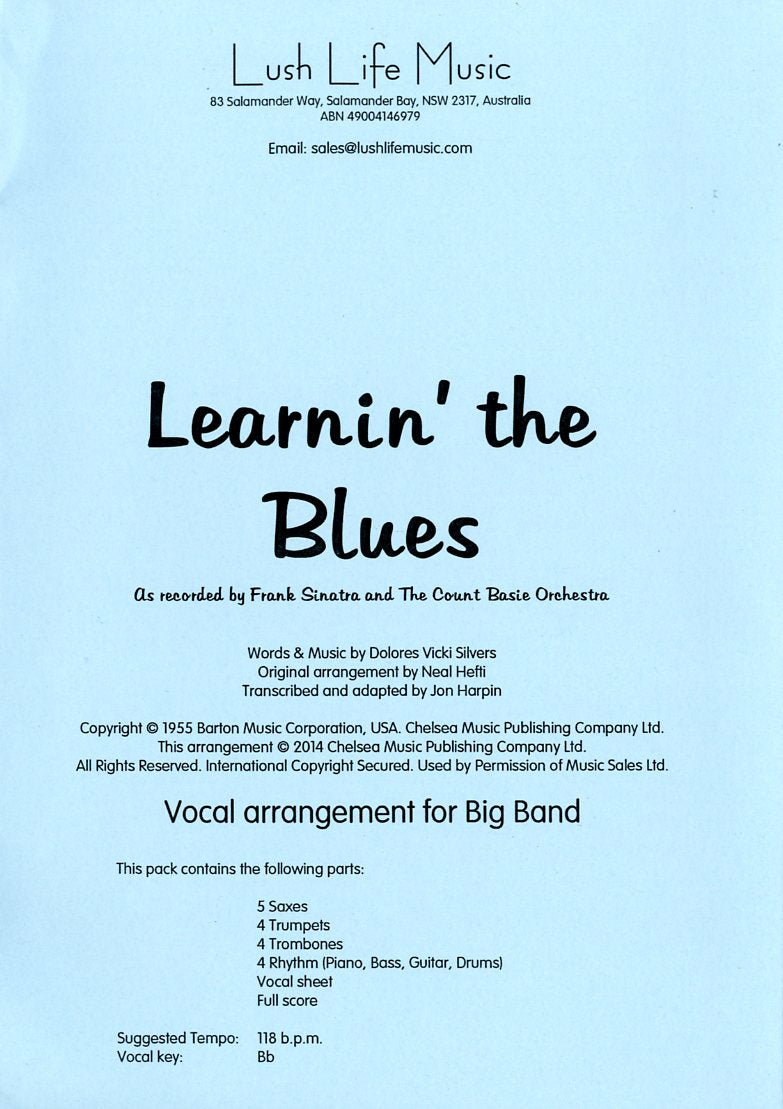 ボーカル＆ビッグバンド 譜面セット LEARNIN' THE BLUES ラーニン・ザ・ブルース [SHTV-100360]