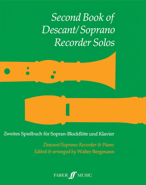 楽譜書籍・教則本 SECOND BOOK DESCANT / SOPRANO RECORDER SOLOS - RECORDER & PIANO [BOOKM-90375]