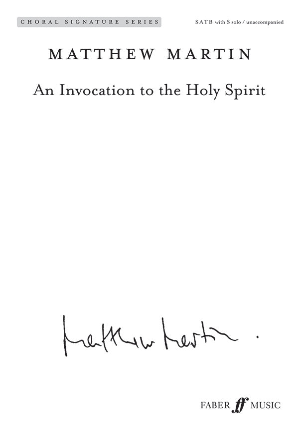 合唱 パート譜 INVOCATION TO THE HOLY SPIRIT, AN ( VOICING : SATB & SOPRANO SOLO, "A CAPPELLA" ) [SHT-CHO-PART-105518]