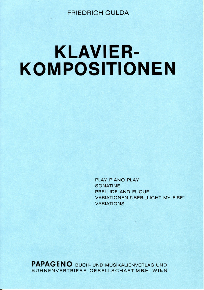 楽譜書籍・教則本 KLAVIER-KOMPOSITIONEN ( COMPOSITIONS FOR PIANO ) クラヴィア・コンポジショネン（ピアノ作品集） [BOOKM-122680]