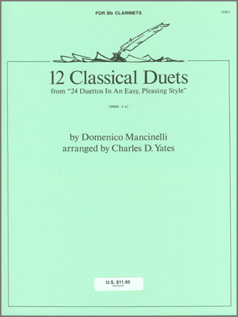 クラリネット譜面 12 CLASSICAL DUETS １２ クラシカル・デュエッツ [SHT-CLA-34944]