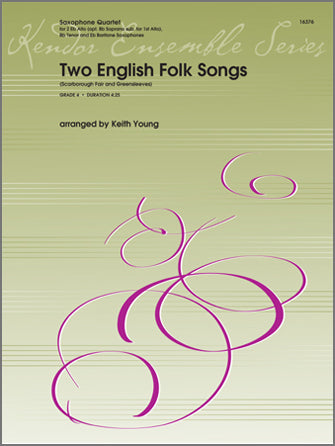 サックス譜面 TWO ENGLISH FOLK SONGS (SCARBOROUGH FAIR AND GREENSLEEVES) [SHT-SAX-121375]