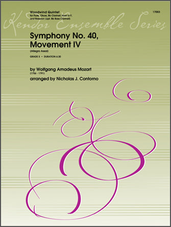 木管譜面 SYMPHONY NO. 40, MOVEMENT IV (ALLEGRO ASSAI) [SHT-WW-103945]