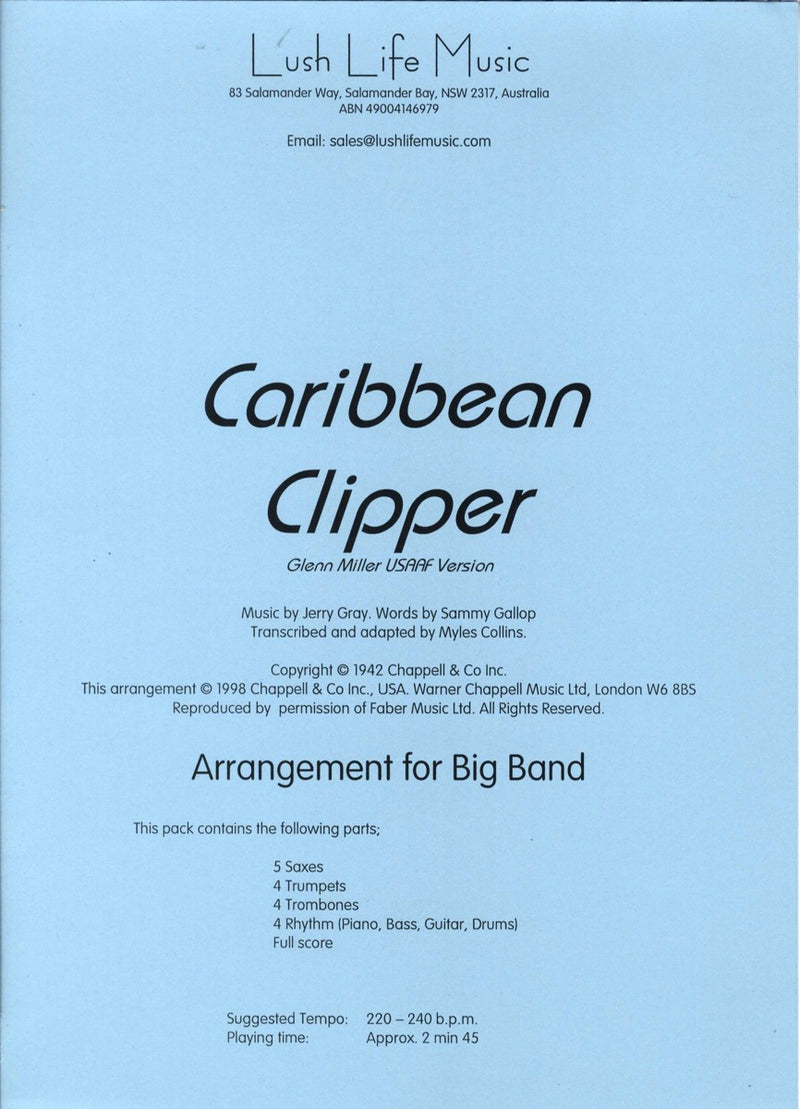 ビッグバンド 譜面セット CARIBBEAN CLIPPER カリビアン・クリッパー [SHTB-33255]