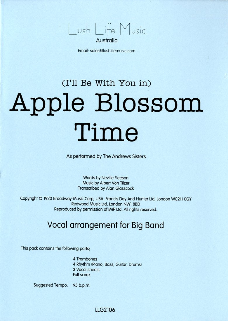 ボーカル＆ビッグバンド 譜面セット APPLE BLOSSOM TIME アップル・ブラッサム・タイム [SHTV-33476]