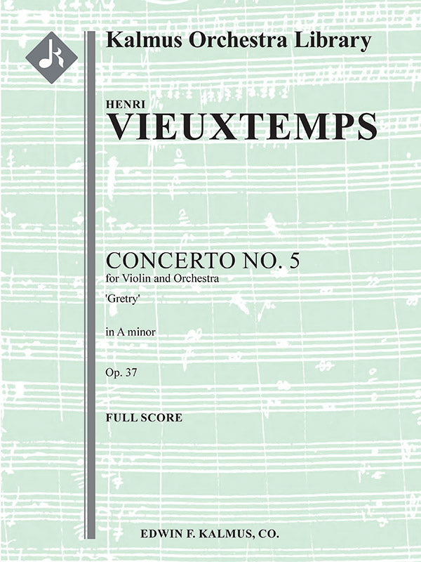 オーケストラ 譜面セット CONCERTO FOR VIOLIN NO. 5 IN A MINOR, OP. 37 'GRETRY' - FULL ORCHESTRA, SOLO STRINGS WITH ENSEMBLE [SHT-ORC-132292]