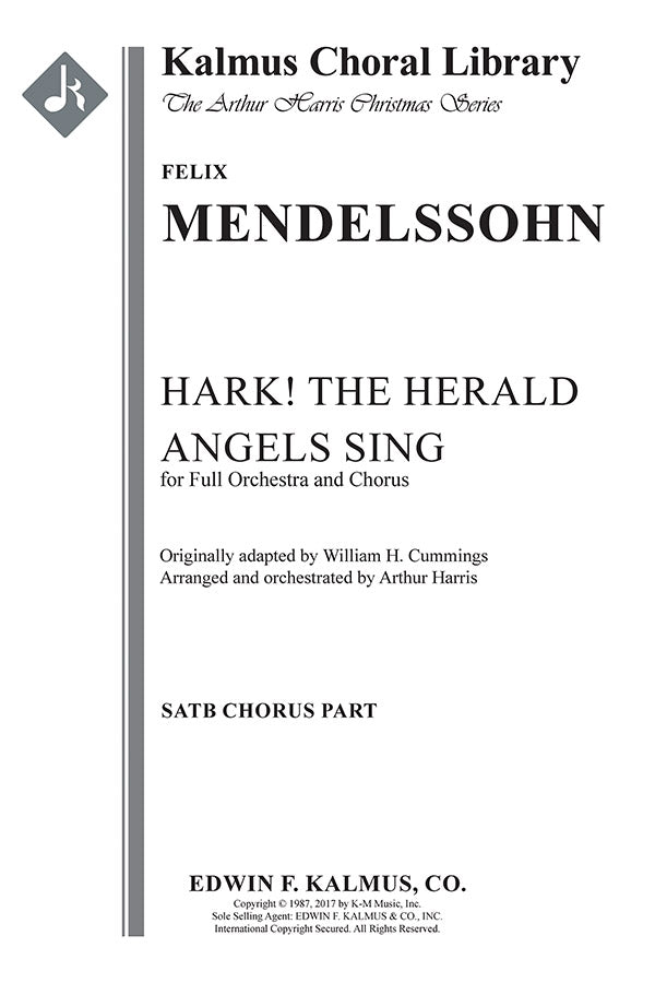 オーケストラ 譜面セット HARK! THE HERALD ANGELS SING [ ARRANGED BY CUMMINGS FROM FESTGESANG; NO. 2 ] - FULL ORCHESTRA, CHORUS WITH ENSEMBLE [SHT-ORC-131723]
