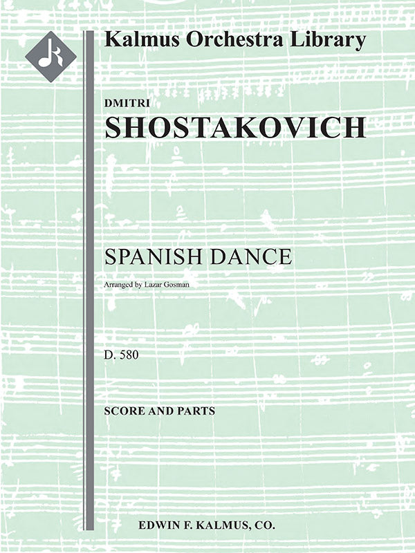 弦楽合奏 譜面セット SPANISH DANCE, D. 580 - STRING ORCHESTRA [SHT-STO-128387]