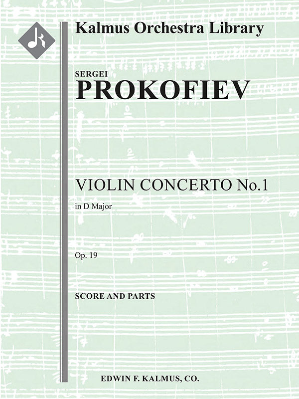 オーケストラ 譜面セット VIOLIN CONCERTO NO. 1, OP. 19 - FULL ORCHESTRA, SOLO STRINGS WITH ENSEMBLE [SHT-ORC-131661]