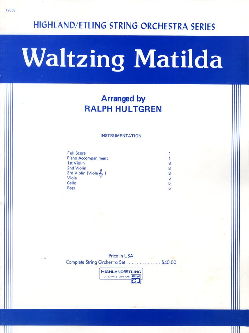 弦楽合奏 譜面セット WALTZING MATILDA ワルツィング・マチルダ [SHT-STO-47257]