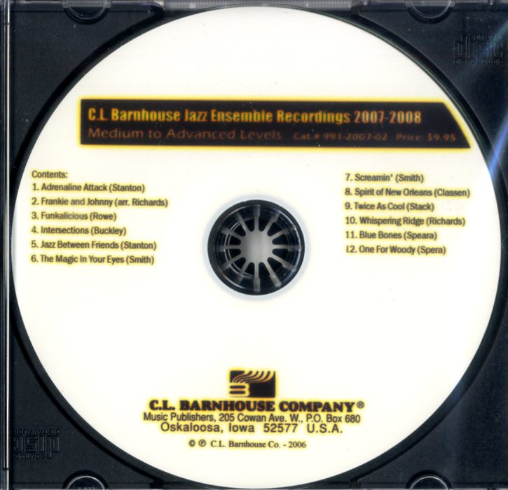デモCD 2007 JAZZ FULL PERFORMANCE CD - MEDIUM TO ADVANCED GRADE LEVELS ( CD-R ) ２００７年度ジャズ・フル録音ＣＤ２ 中級から上級 [DMCD-50077]